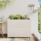 vidaXL Ζαρντινιέρα Λευκή 90 x 50 x 70 εκ. από Μασίφ Ξύλο Πεύκου