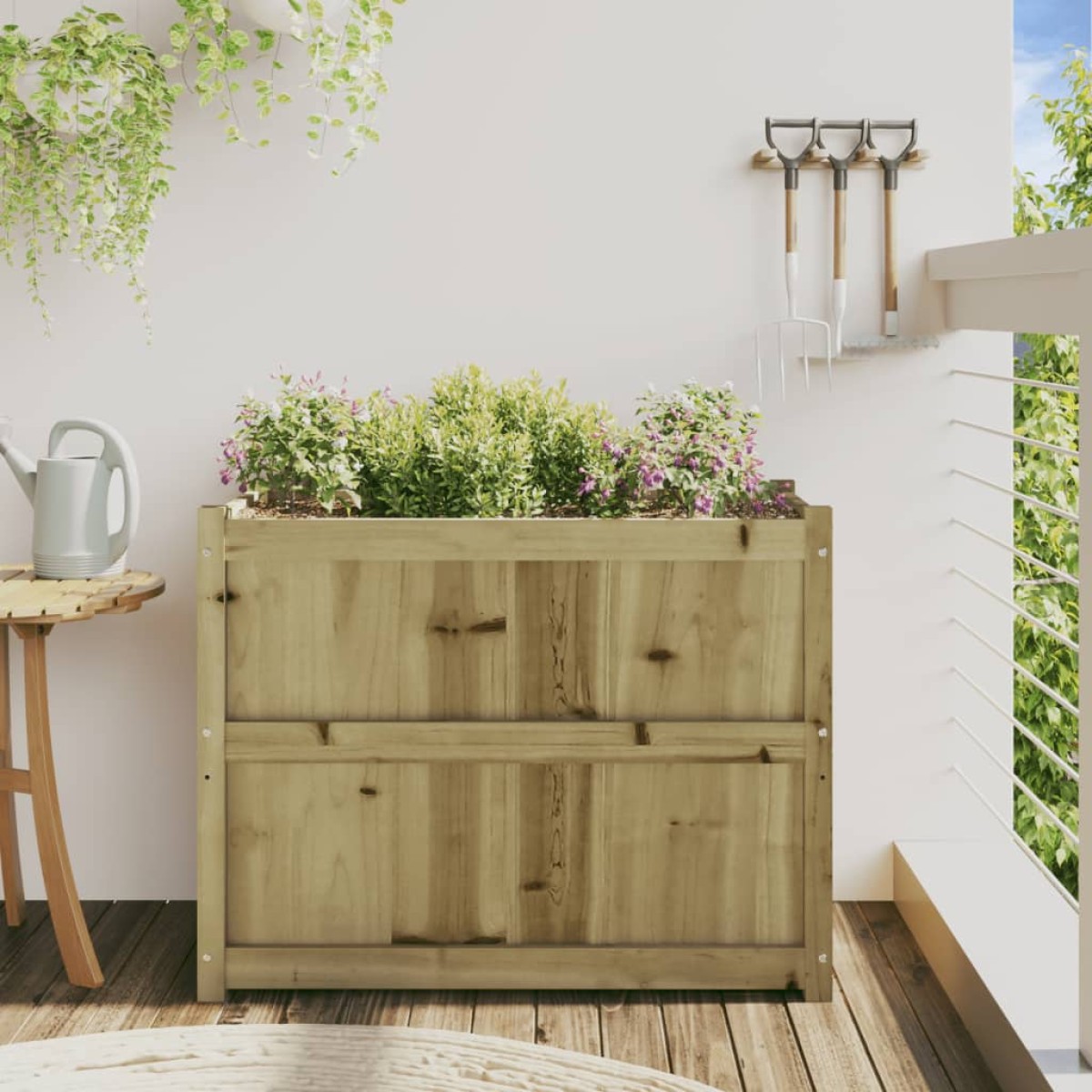 vidaXL Ζαρντινιέρα 90 x 50 x 70 εκ. από Εμποτισμένο Ξύλο Πεύκου