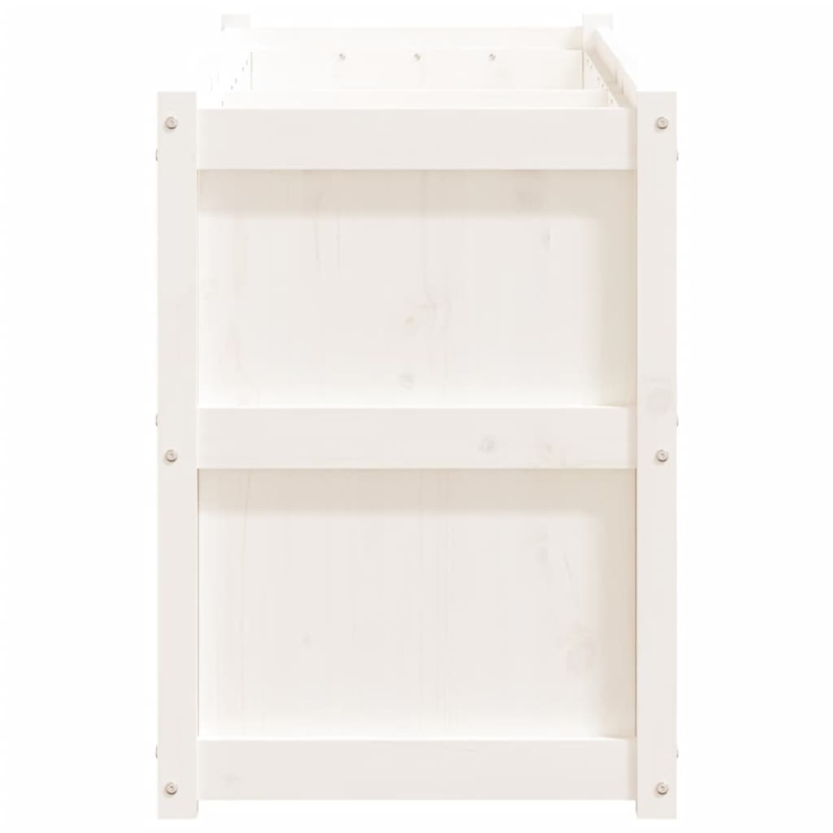 vidaXL Ζαρντινιέρα Λευκή 150 x 50 x 70 εκ. από Μασίφ Ξύλο Πεύκου