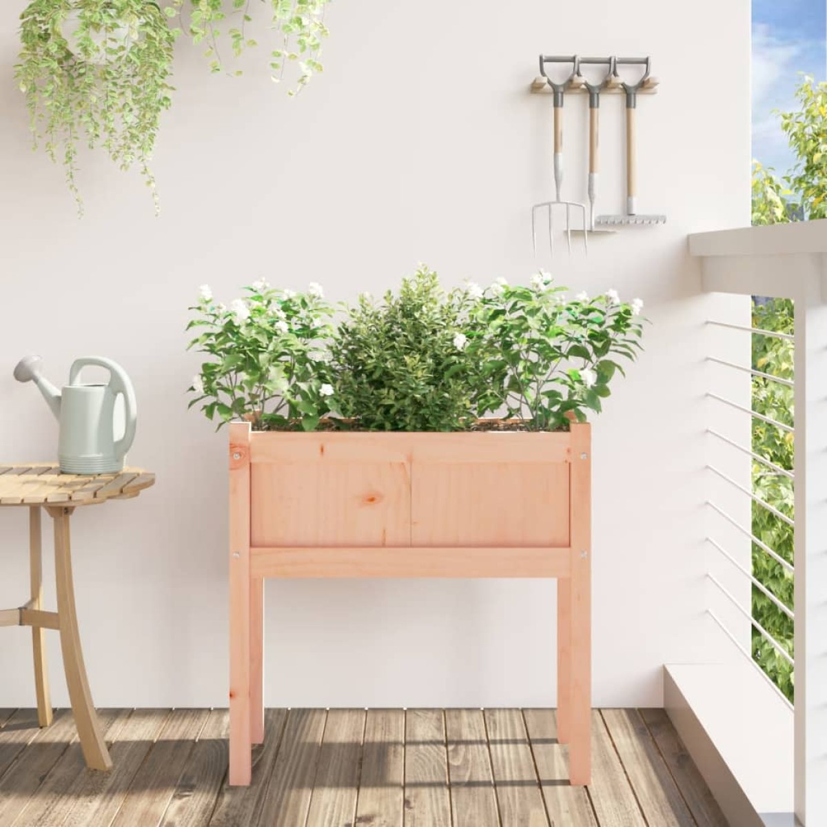 vidaXL Ζαρντινιέρες με Πόδια 70x31x70 εκ από Μασίφ Ξύλο Ψευδοτσούγκας