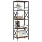 vidaXL Βιβλιοθήκη 5 Επιπέδων Καφέ Δρυς 59 x 35 x 171 εκ. Επεξεργ. Ξύλο