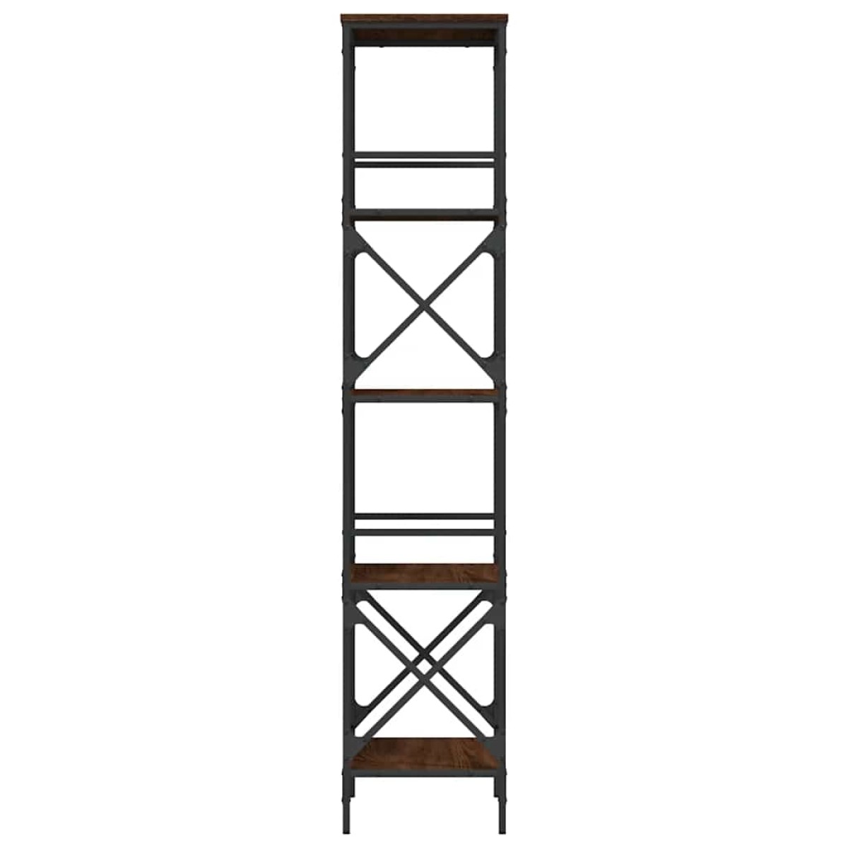 vidaXL Βιβλιοθήκη 5 Επιπέδων Καφέ Δρυς 59 x 35 x 171 εκ. Επεξεργ. Ξύλο