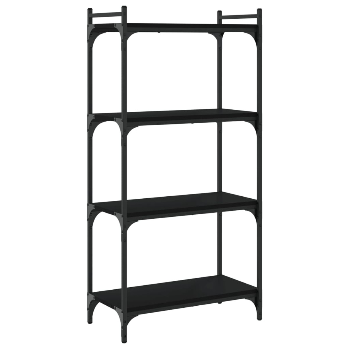 vidaXL Βιβλιοθήκη 4 Επιπέδων Μαύρη 60x30x120 εκ. Επεξεργασμένο Ξύλο