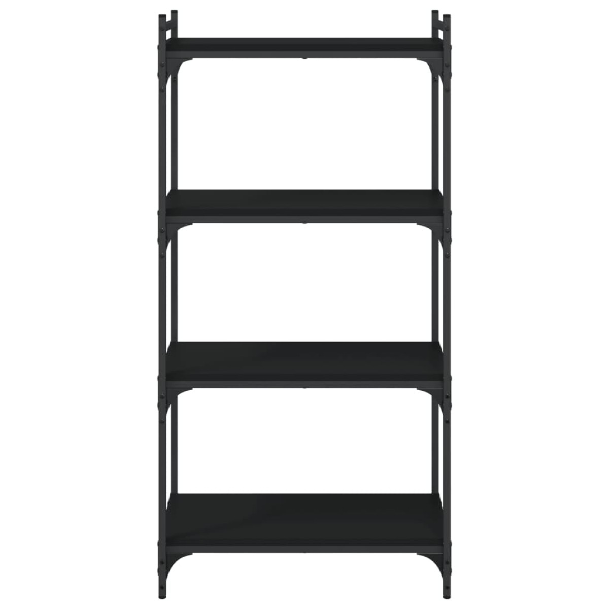vidaXL Βιβλιοθήκη 4 Επιπέδων Μαύρη 60x30x120 εκ. Επεξεργασμένο Ξύλο