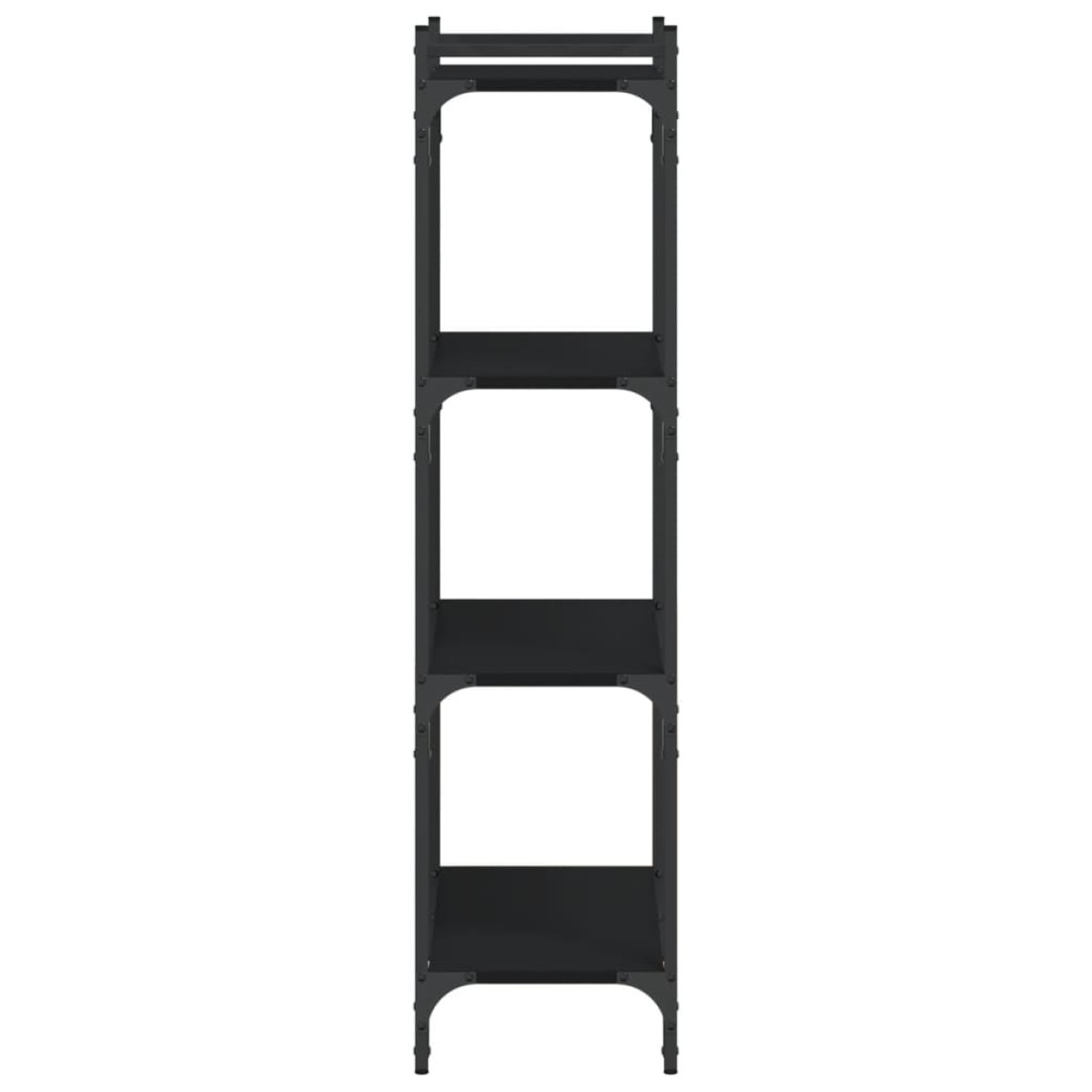 vidaXL Βιβλιοθήκη 4 Επιπέδων Μαύρη 60x30x120 εκ. Επεξεργασμένο Ξύλο