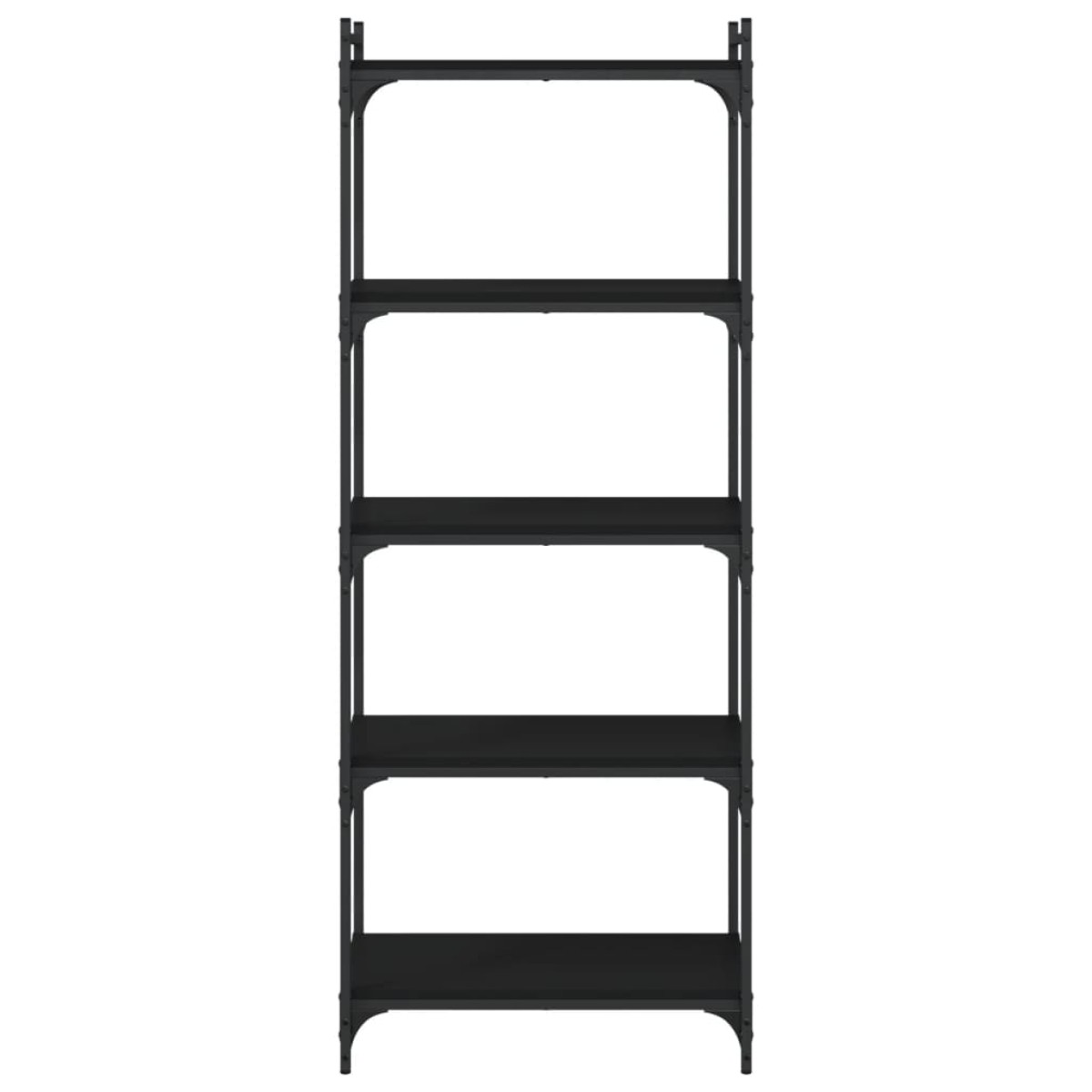 vidaXL Βιβλιοθήκη 5 Επιπέδων Μαύρη 60x30x154 εκ. Επεξεργασμένο Ξύλο