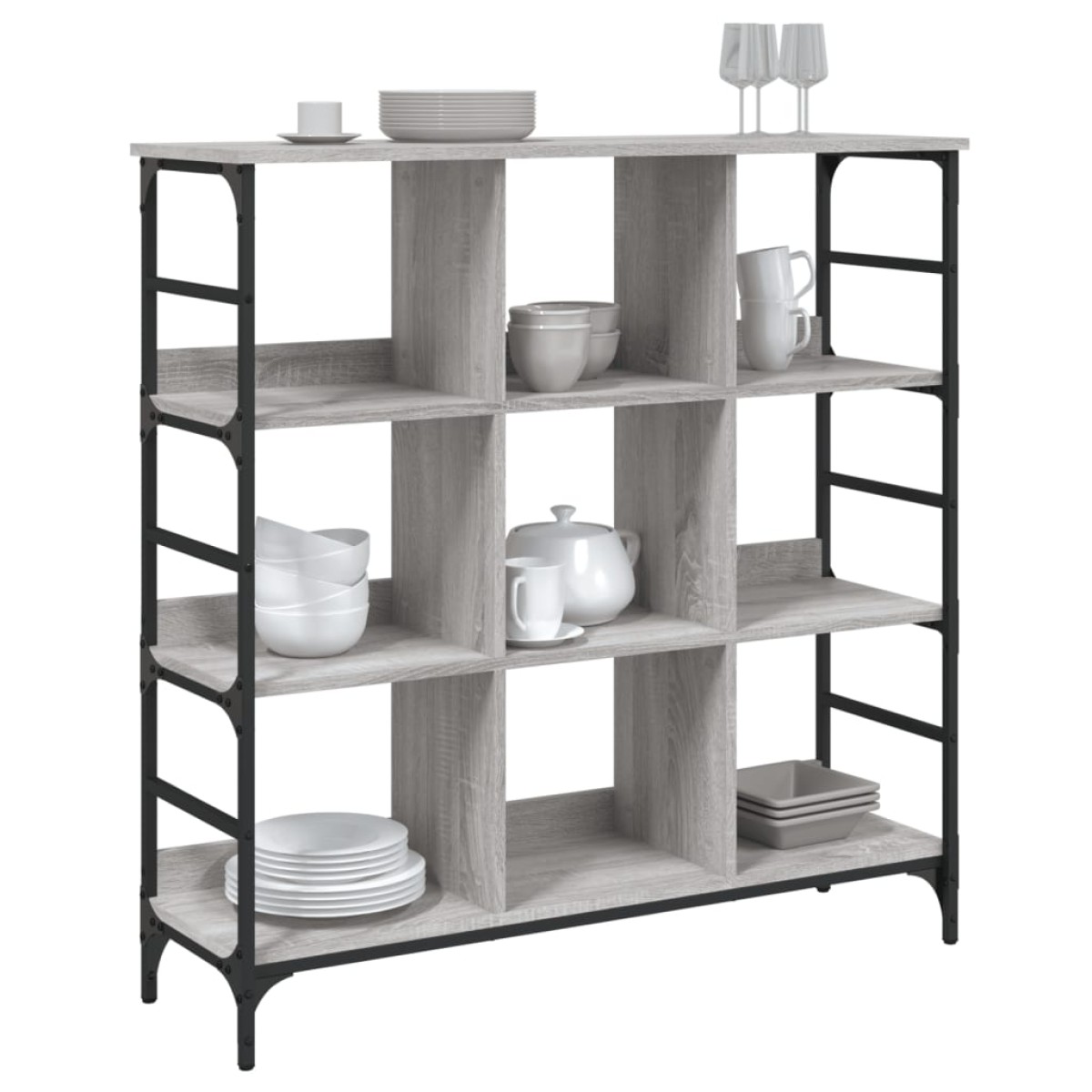 vidaXL Ραφιέρα Γκρι Sonoma 102 x 32 x 103,5 εκ. από Επεξεργασμένο Ξύλο