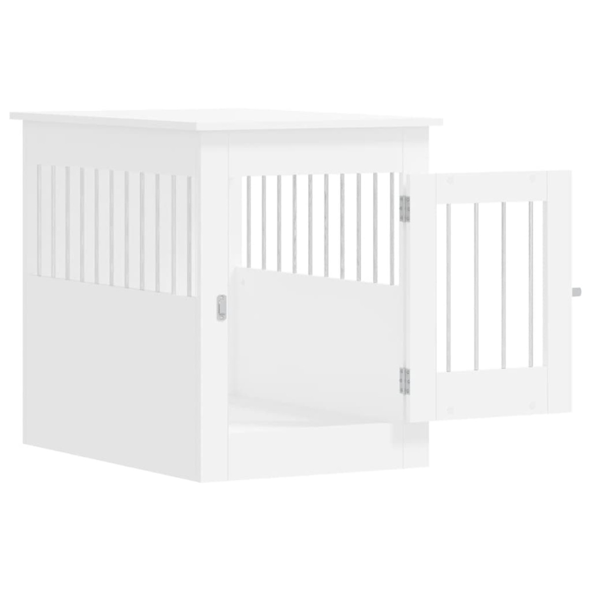 vidaXL Κλουβί Σκύλου Λευκό 55 x 80 x 68 εκ. από Επεξεργασμένο Ξύλο