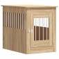 vidaXL Κλουβί Σκύλου Sonoma Δρυς 55 x 80 x 68 εκ. από Επεξεργ. Ξύλο