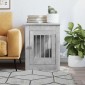 vidaXL Κλουβί Σκύλου Γκρι Σκυροδεμ. 55x80x68 εκ. από Επεξεργ. Ξύλο