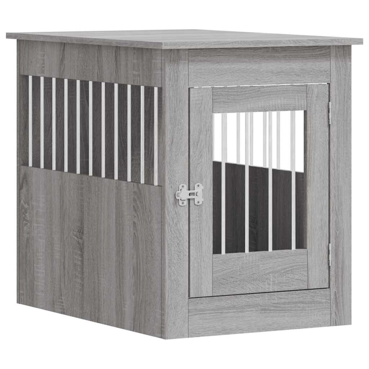 vidaXL Κλουβί Σκύλου Γκρι Sonoma 55x80x68 εκ. από Επεξεργ. Ξύλο