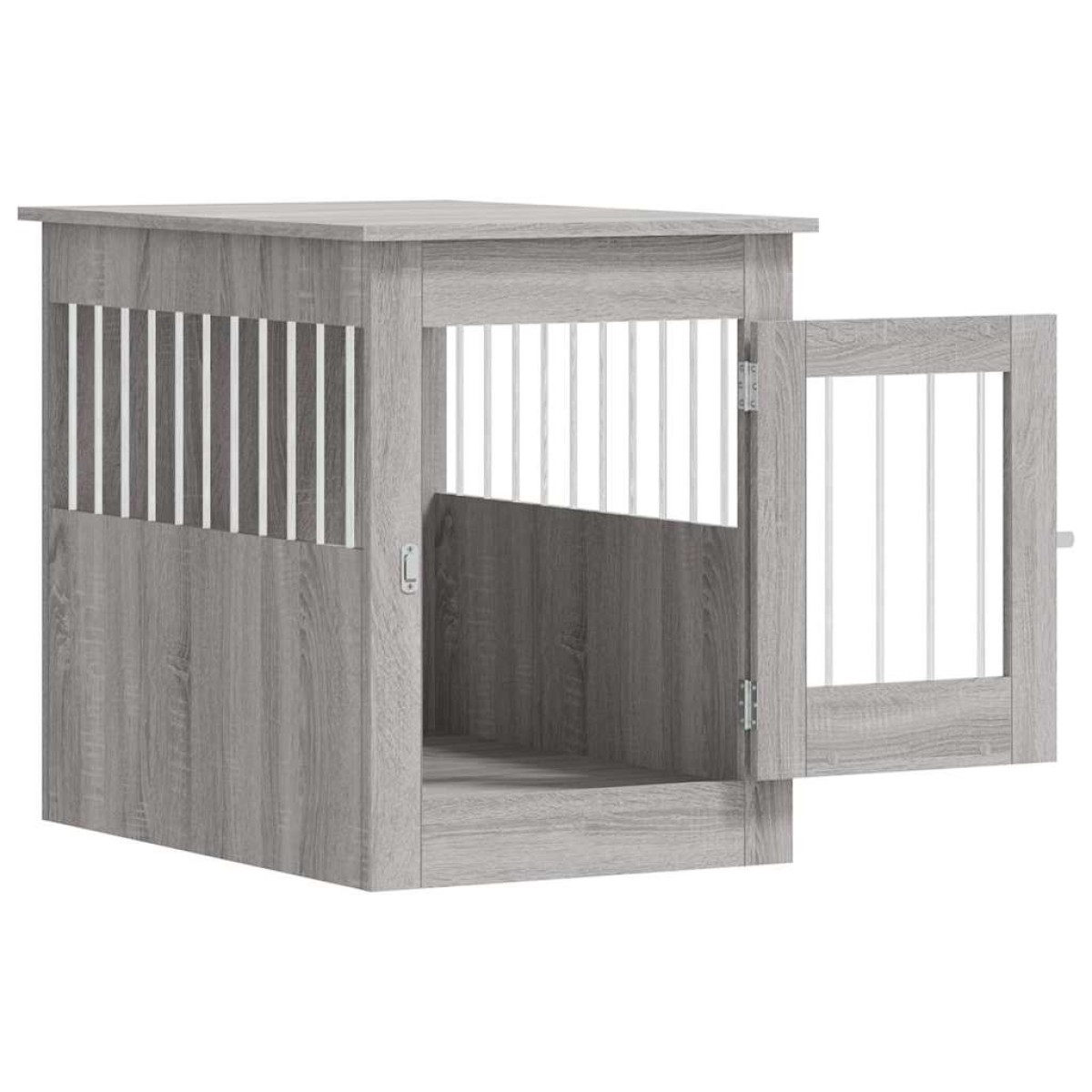 vidaXL Κλουβί Σκύλου Γκρι Sonoma 55x80x68 εκ. από Επεξεργ. Ξύλο