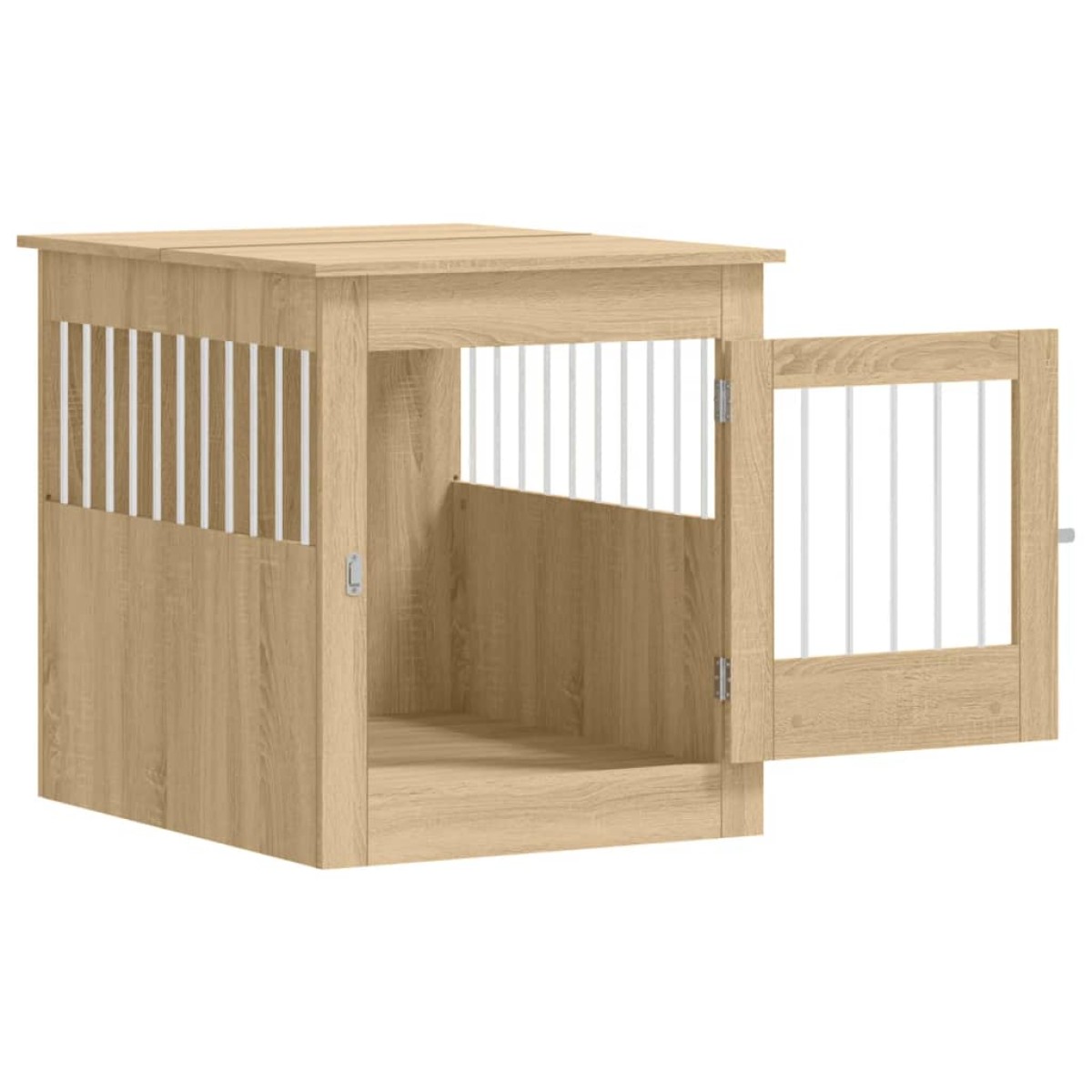 vidaXL Κλουβί Σκύλου Sonoma Δρυς 64,5 x 80 x 71 εκ. από Επεξεργ. Ξύλο
