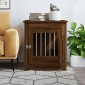 vidaXL Κλουβί Σκύλου Καφέ Δρυς 64,5 x 80 x 71 εκ. από Επεξεργ. Ξύλο