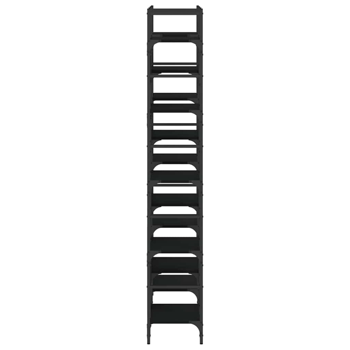 vidaXL Βιβλιοθήκη Μαύρη 127,5x28,5x172,5 εκ. από Επεξεργασμένο Ξύλο