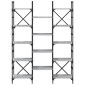 vidaXL Βιβλιοθήκη Γκρι Sonoma 127,5x28,5x172,5 εκ. Επεξεργασμένο Ξύλο