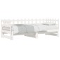 vidaXL Καναπές Κρεβάτι Συρόμενος Λευκός 2x(90x190) εκ. από Μασίφ Πεύκο