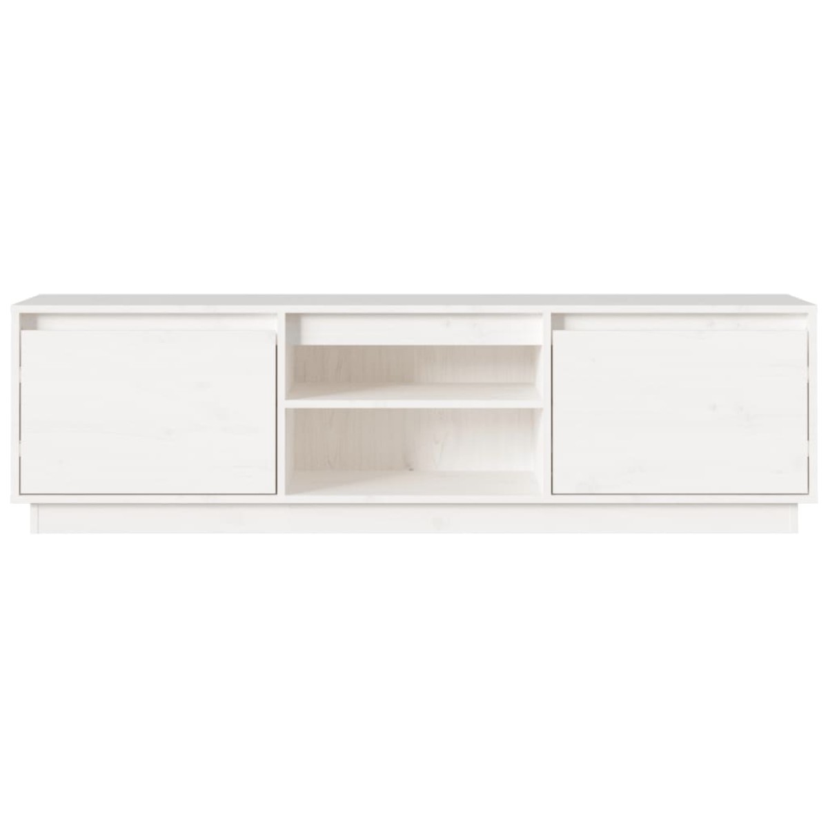 vidaXL Έπιπλο Τηλεόρασης Λευκό 140 x 35 x 40 εκ. από Μασίφ Ξύλο Πεύκου