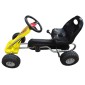 vidaXL Go Kart με Πετάλια Κίτρινο