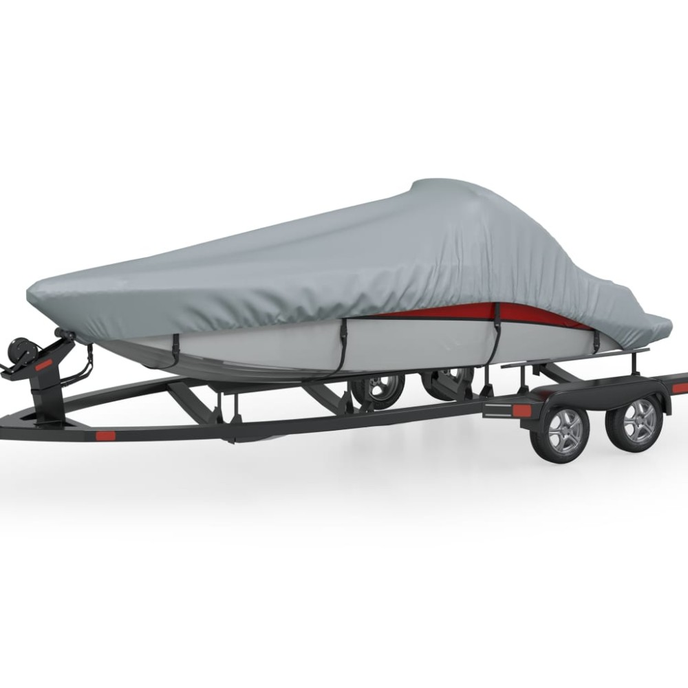 vidaXL Κουκούλα βάρκας Γκρι Μήκος 519-580 cm Πλάτος 294 εκ.