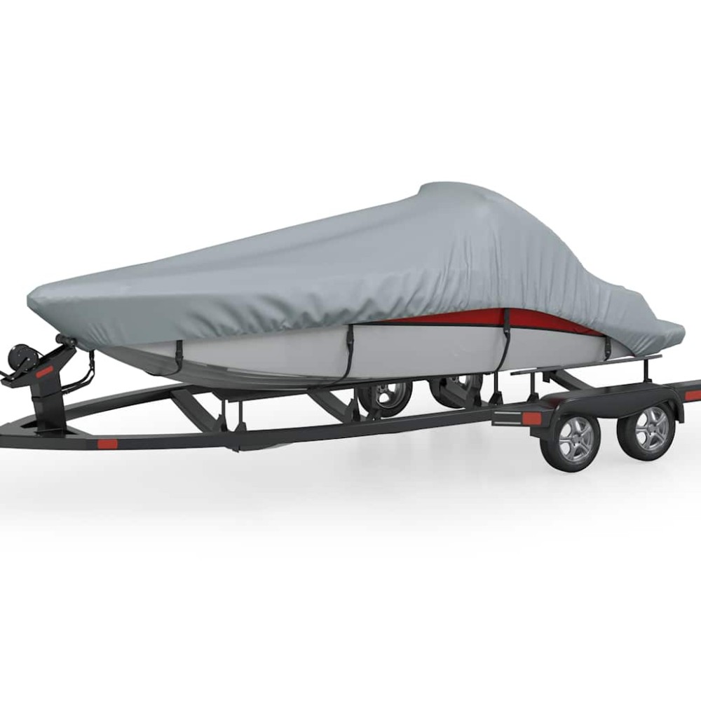 vidaXL Κουκούλα βάρκας Γκρι Μήκος 610-671 cm Πλάτος 254 cm