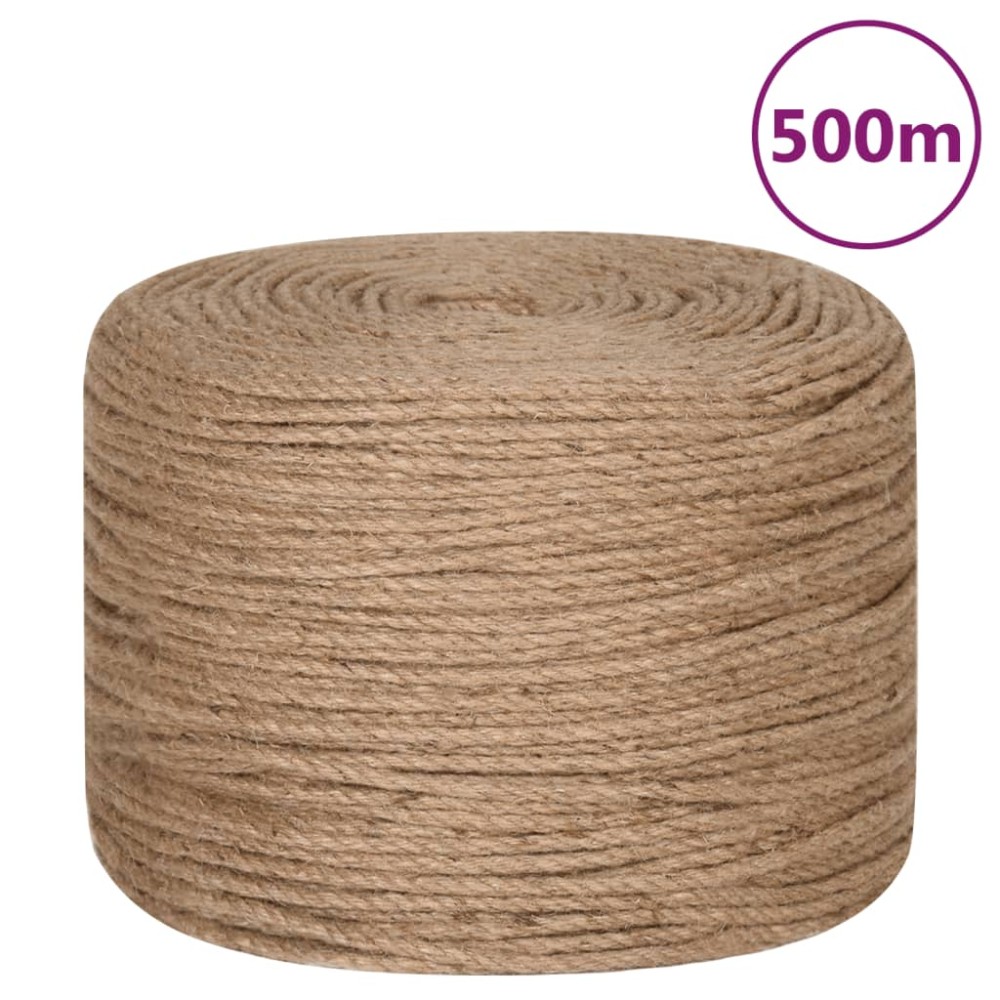 vidaXL Σχοινί 8 χιλ. 500 μ. από 100% Γιούτα