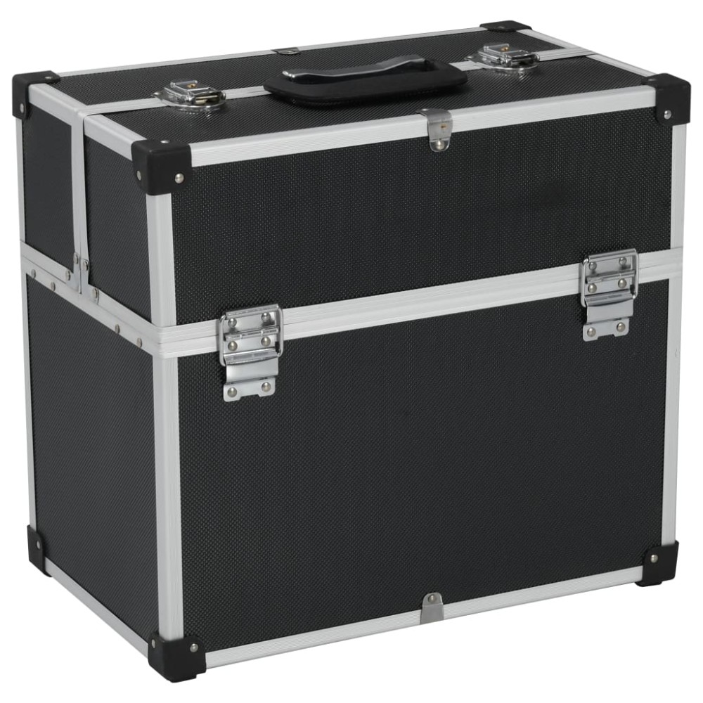 vidaXL Εργαλειοθήκη Μαύρη 38 x 22,5 x 34 εκ. από Αλουμίνιο