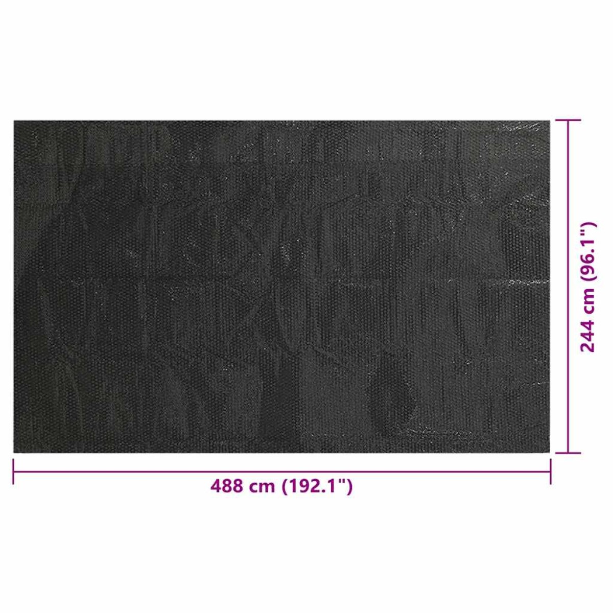 vidaXL Κάλυμμα Πισίνας Μαύρο 488 x 244 εκ. από Πολυαιθυλένιο