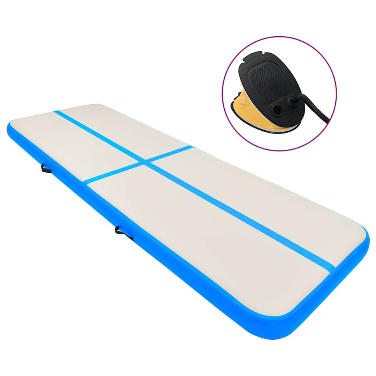 vidaXL Στρώμα Ενόργανης Φουσκωτό Μπλε 300 x 100 x 15 εκ. PVC με Τρόμπα