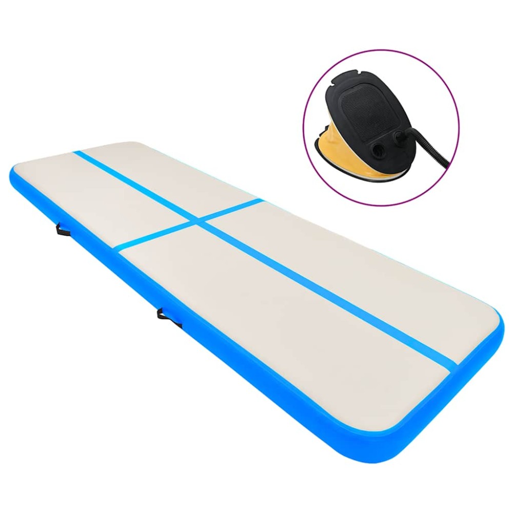 vidaXL Στρώμα Ενόργανης Φουσκωτό Μπλε 300 x 100 x 20 εκ. PVC με Τρόμπα