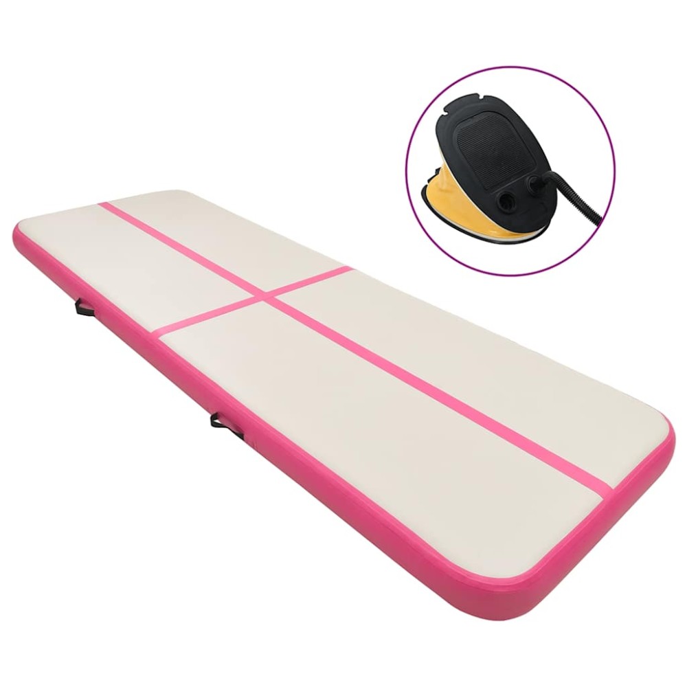 vidaXL Στρώμα Ενόργανης Φουσκωτό Ροζ 400 x 100 x 20 εκ. PVC με Τρόμπα