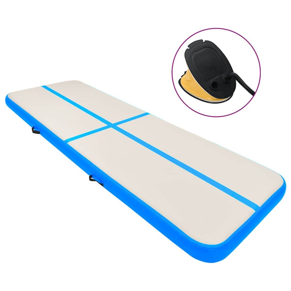 vidaXL Στρώμα Ενόργανης Φουσκωτό Μπλε 600 x 100 x 20 εκ. PVC με Τρόμπα