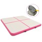 vidaXL Στρώμα Ενόργανης Φουσκωτό Ροζ 200 x 200 x 15 εκ. PVC με Τρόμπα