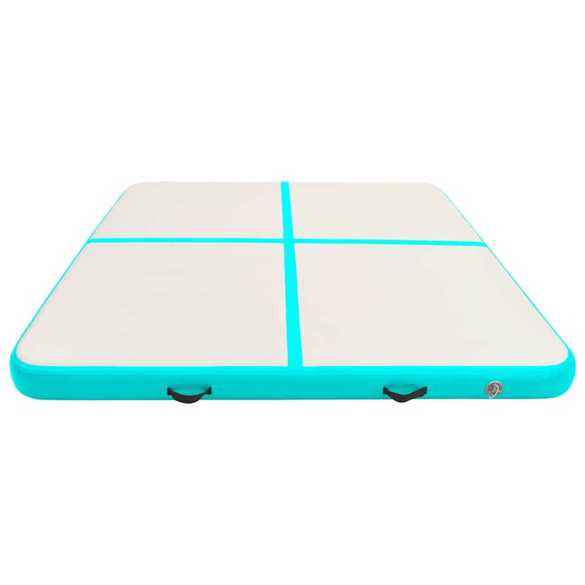 vidaXL Στρώμα Ενόργανης Φουσκωτό Πράσινο 200x200x15 εκ. PVC με Τρόμπα