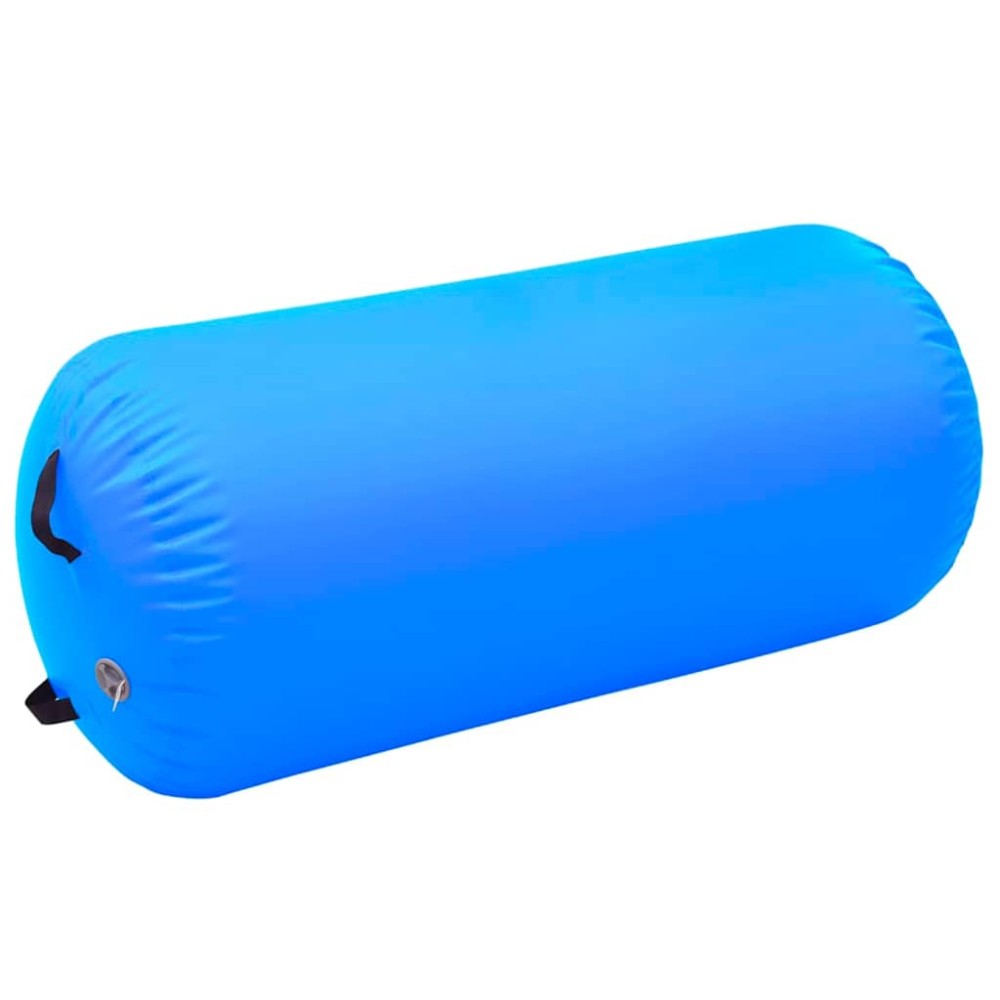 vidaXL Κύλινδρος Γυμναστικής Φουσκωτός Μπλε 120 x 90 εκ. PVC & Τρόμπα