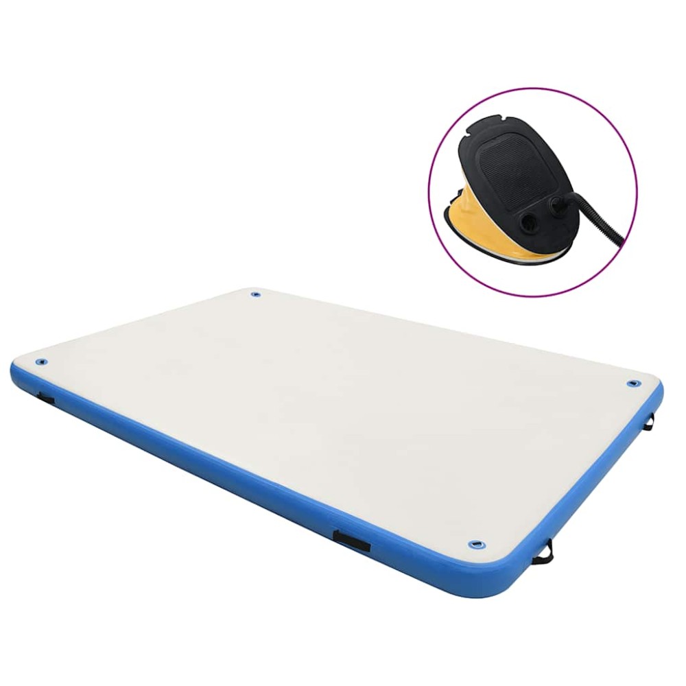 vidaXL Πλατφόρμα Φουσκωτή Πλωτή Μπλε / Λευκή 200 x 150 x 15 εκ.