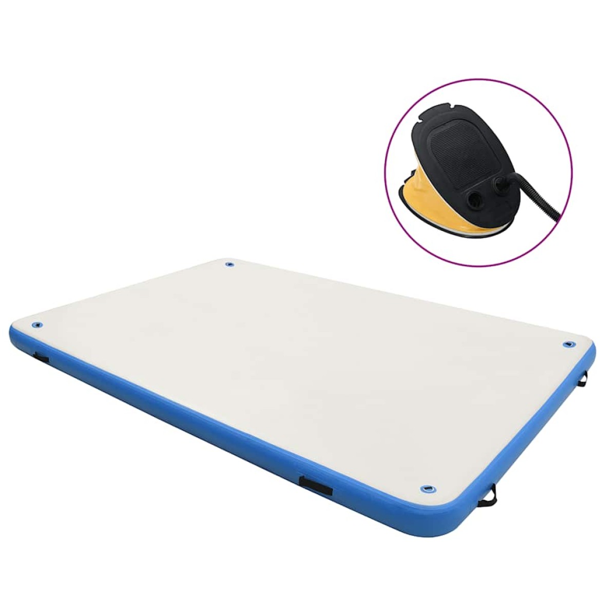 vidaXL Πλατφόρμα Φουσκωτή Πλωτή Μπλε / Λευκή 300 x 150 x 15 εκ.
