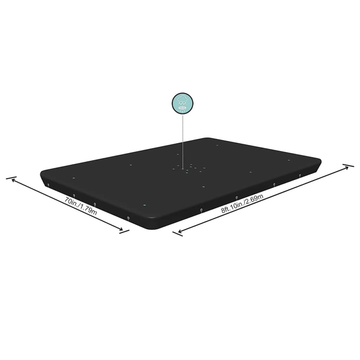 Bestway Κάλυμμα Πισίνας Flowclear 269 x 179 εκ.