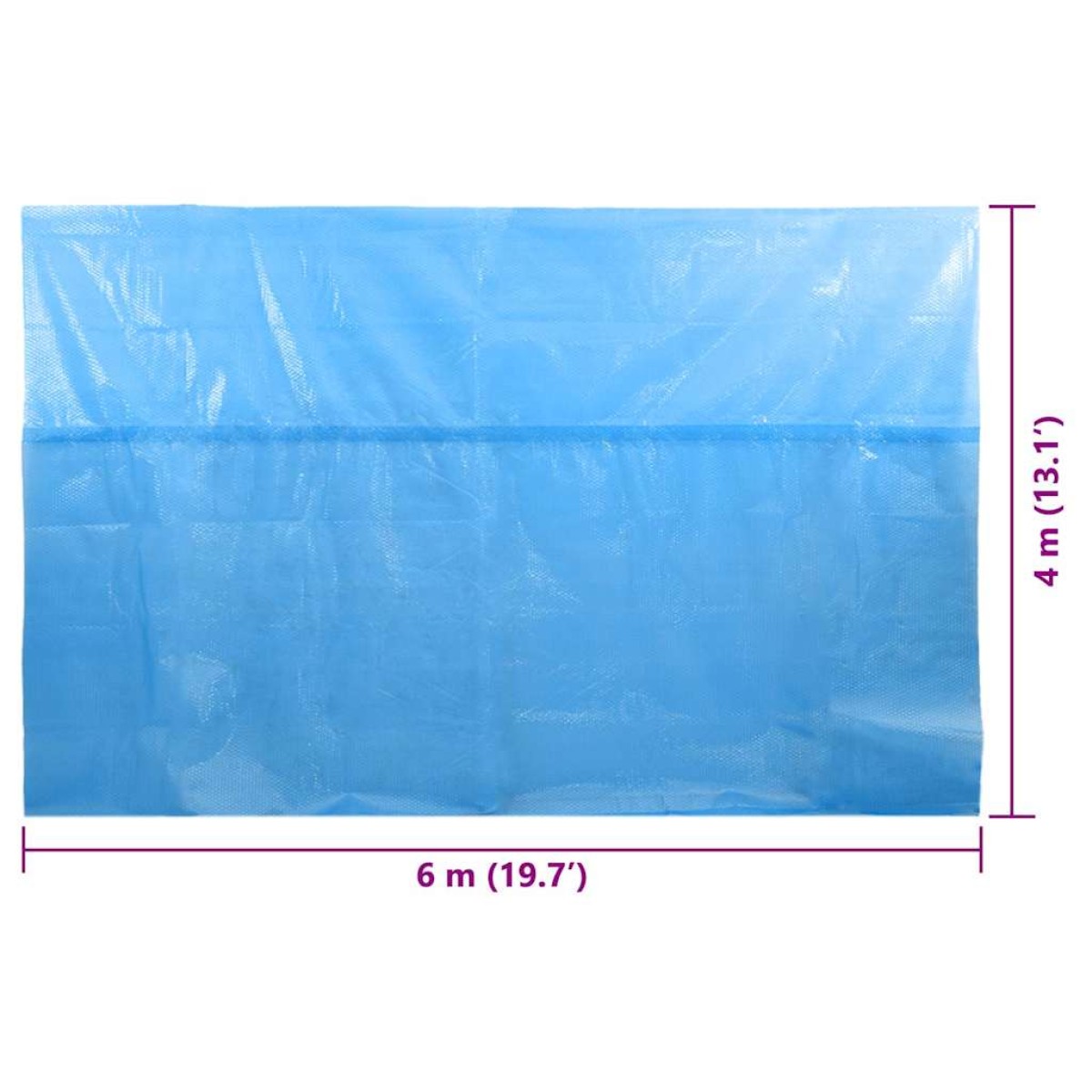 vidaXL Κάλυμμα Πισίνας Ορθογώνιο Μπλε 600 x 400 εκ. από Πολυαιθυλένιο