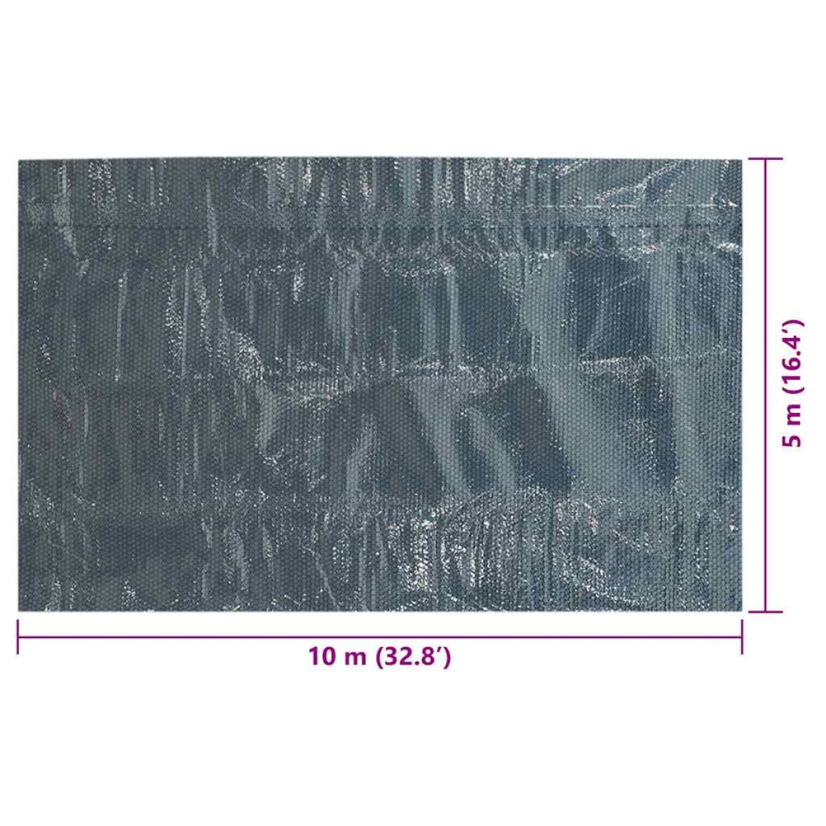 vidaXL Κάλυμμα Πισίνας Ηλιακό Μαύρο/Μπλε 1000x500 εκ. Πολυαιθυλένιο