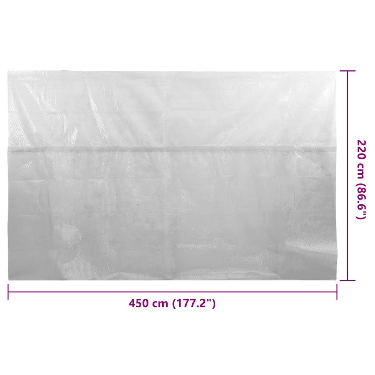 vidaXL Κάλυμμα Πισίνας Ηλιακό Γκρι 450x220 εκ. από Πολυαιθυλένιο