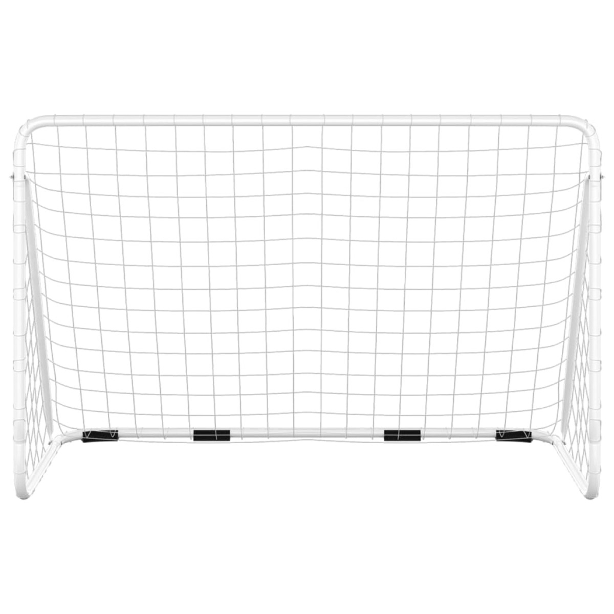 vidaXL Τέρμα Ποδοσφαίρου με Δίχτυ Λευκό 180 x 90 x 120 εκ. Ατσάλινο