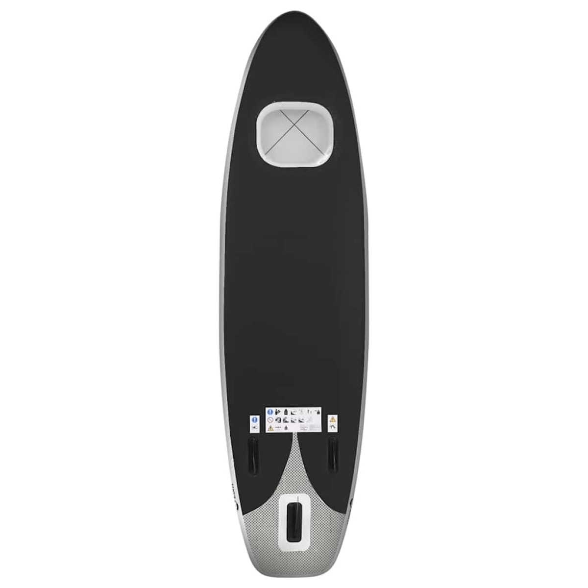 vidaXL Σανίδα SUP Φουσκωτή Σετ Μαύρη 330 x 76 x 10 εκ.