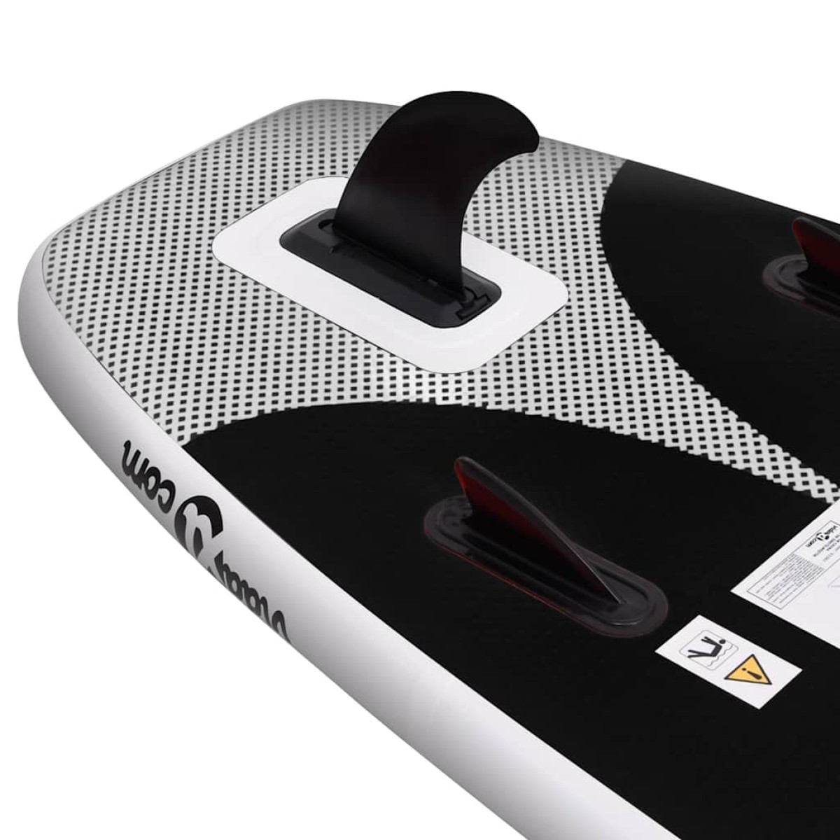 vidaXL Σανίδα SUP Φουσκωτή Σετ Μαύρη 360 x 81 x 10 εκ.