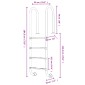 vidaXL Σκάλα Πισίνας 54 x 38 x 184,5 εκ. από Ανοξείδωτο Ατσάλι 304