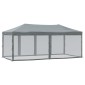 vidaXL Τέντα Εκδηλώσεων Πτυσσόμενη με Πλαϊνά Τοιχώματα Ανθρακί 3x6 μ.