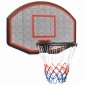 vidaXL Ταμπλό Μπασκέτας Μαύρο 71x45x2 εκ. από Πολυαιθυλένιο