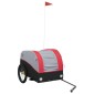 vidaXL Τρέιλερ Ποδηλάτου Μαύρο και Κόκκινο 45 Κιλά από Σίδερο